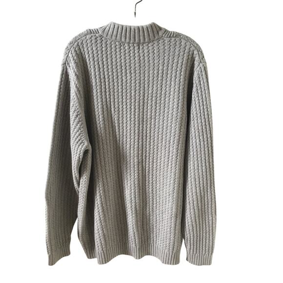 Eddie Bauer Cotton Henley Sweater Mens Beige Size Tall L - Picture 3 of 6